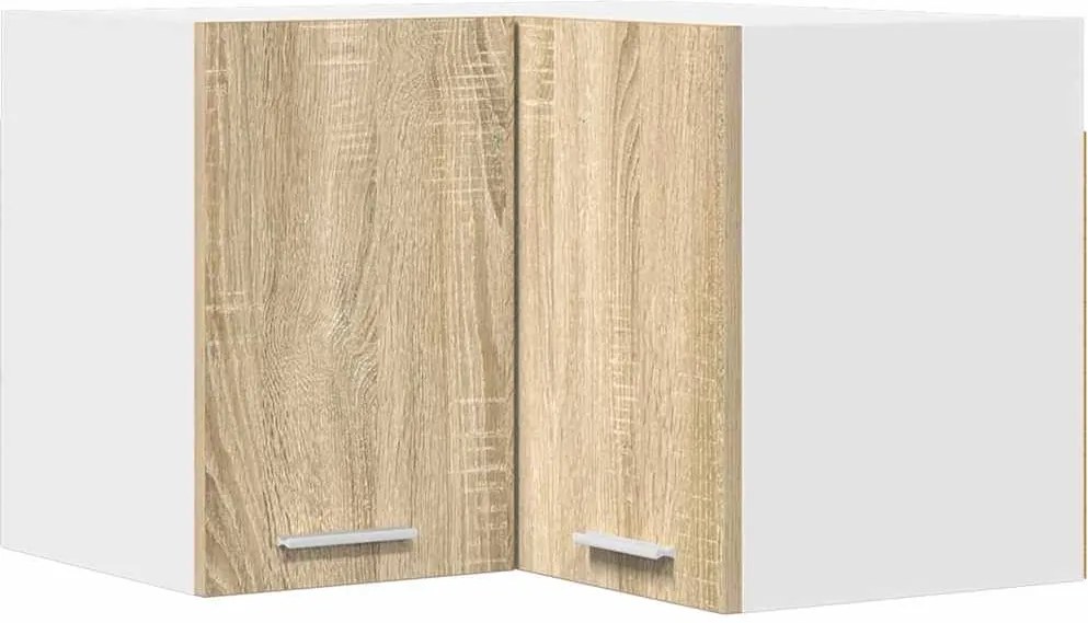 vidaXL Dulap suspendat Stejar Sonoma și Alb 57 x 57 x 40 cm