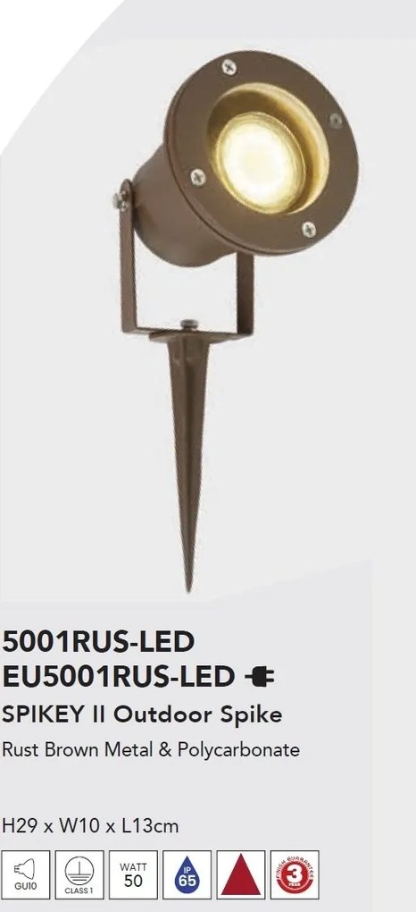 Tarus cu proiector de exterior IP65 Spikey rustic color