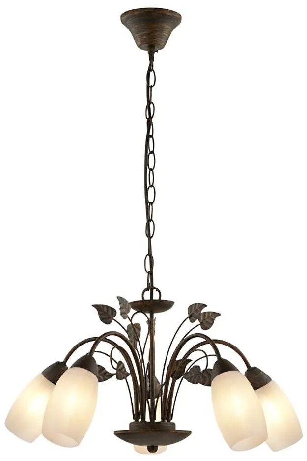 Lustră pe lanț Globo 30800523X VENEZIA 5xE14/40W/230V