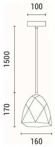 Lustră pe cablu 1xE27/40W/230V gri