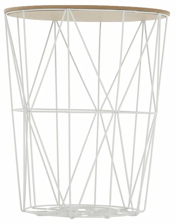 Măsuță de cafea Nanko typ 3 (natural + alb). 1015996