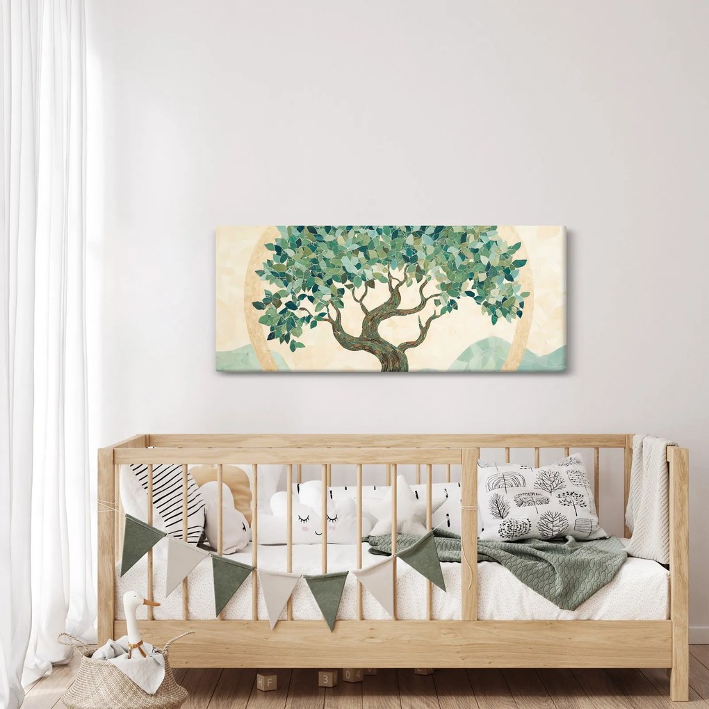 Tablou – Mozaic elegant cu arbore (120x50 cm)