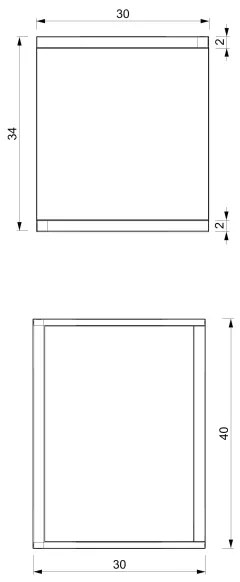 Suport de flori 40x30x34 cm negru