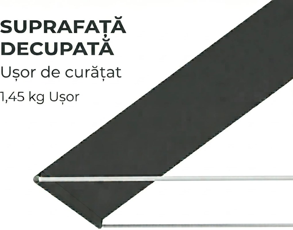Outsunny Copertină cu Braț Pliabil, cu Deschidere Manuală, Copertină Basculantă cu Protecție UV30+, 150x120 cm, Gri Închis | Aosom Romania
