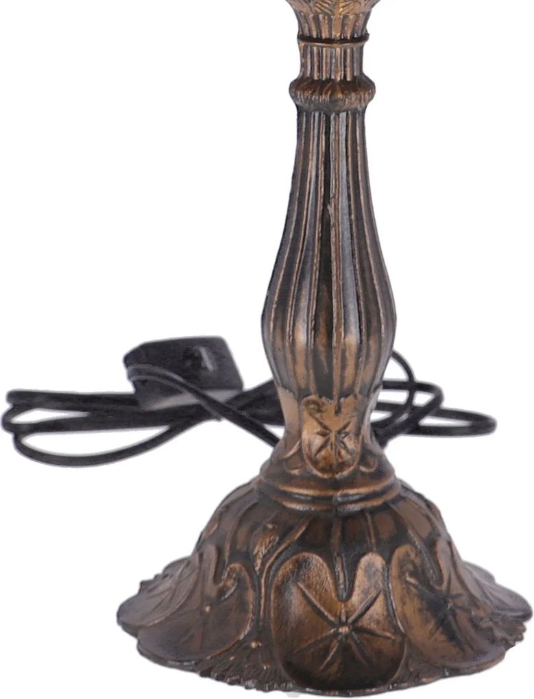 Lampa de masa Tiffany Flower h 45 cm, abajur 30 cm