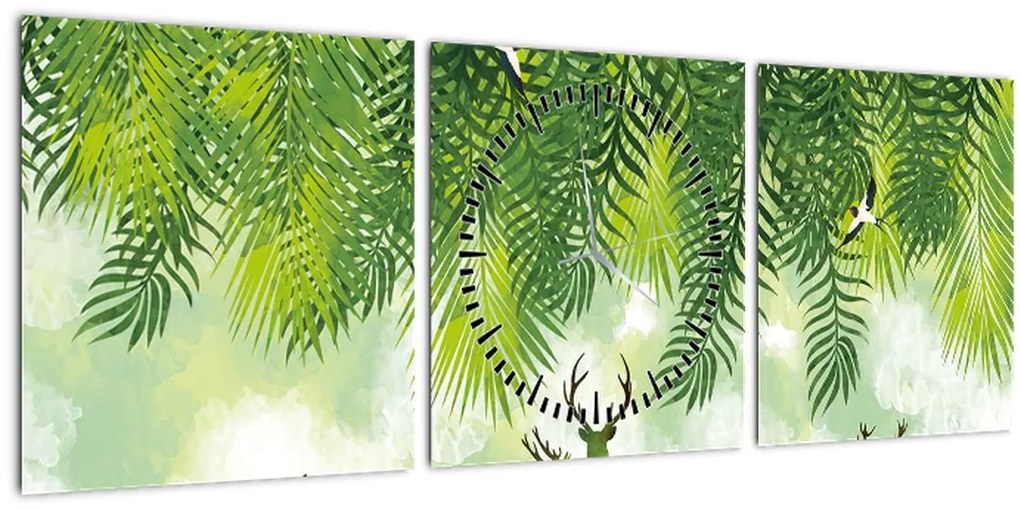 Tablou - Ceb în pădure (cu ceas) (90x30 cm)