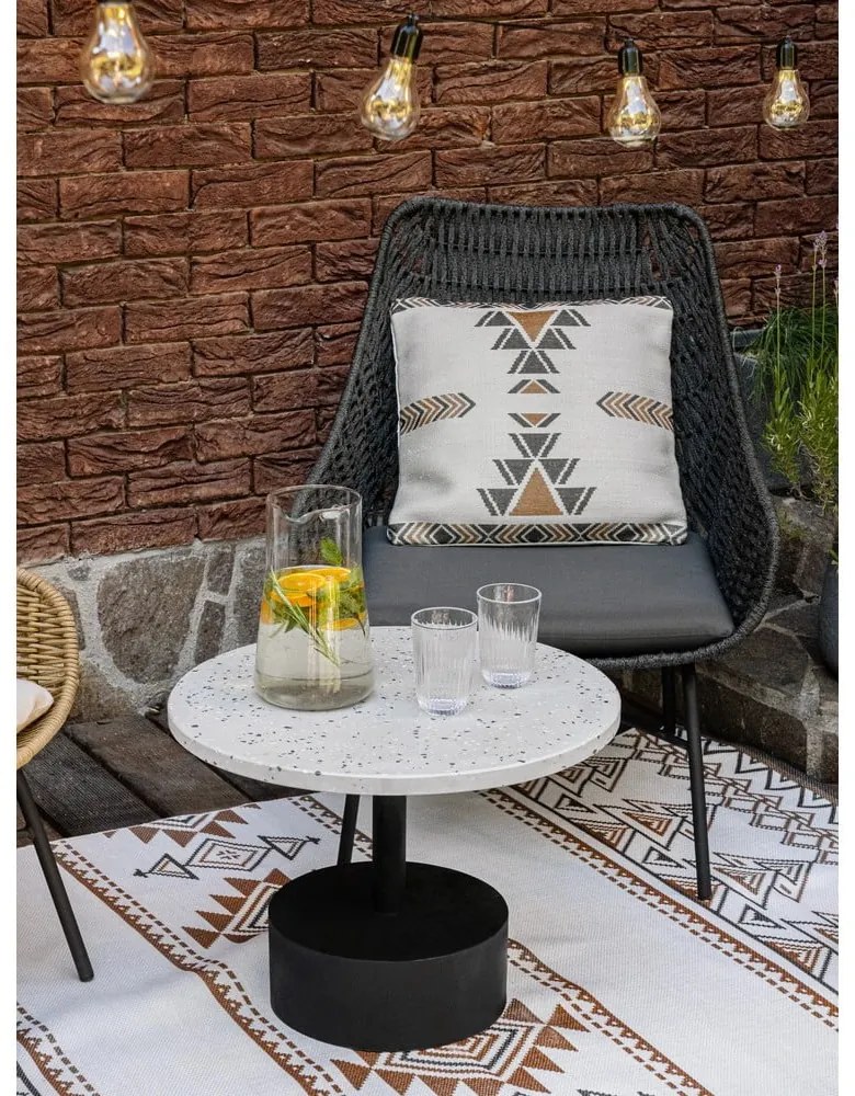 Covor reversibil pentru exterior din plastic reciclat Green Decore Afra, 120 x 180 cm, bej-maro