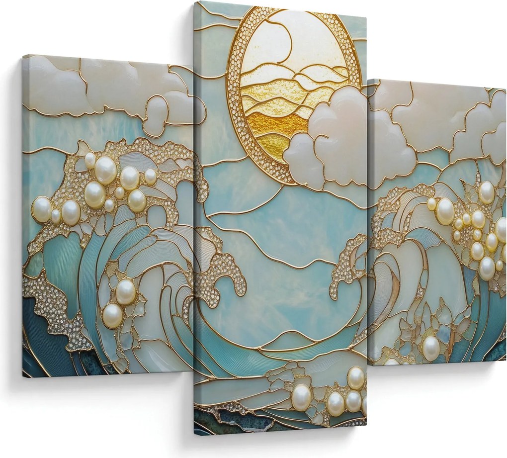 Tablou - Perle 3D în Ocean (90x60 cm)