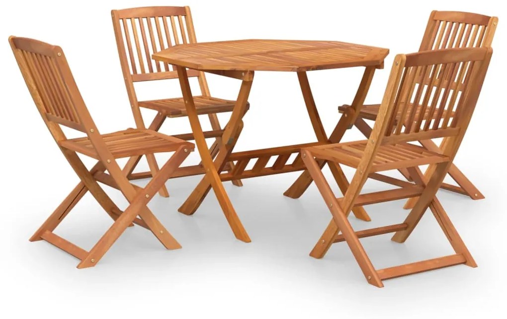 3152902 vidaXL Set mobilier de grădină, 5 piese, lemn masiv de acacia