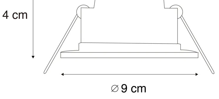 Set de 6 spoturi incastrate albe, inclusiv LED 7W reglabil cu temperatura de culoare, IP65 - Blanca