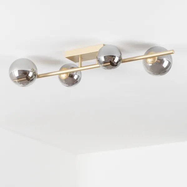 Lustră LED aplicată Brilagi MILLA 4xG9/3W/230V auriu/fumuriu