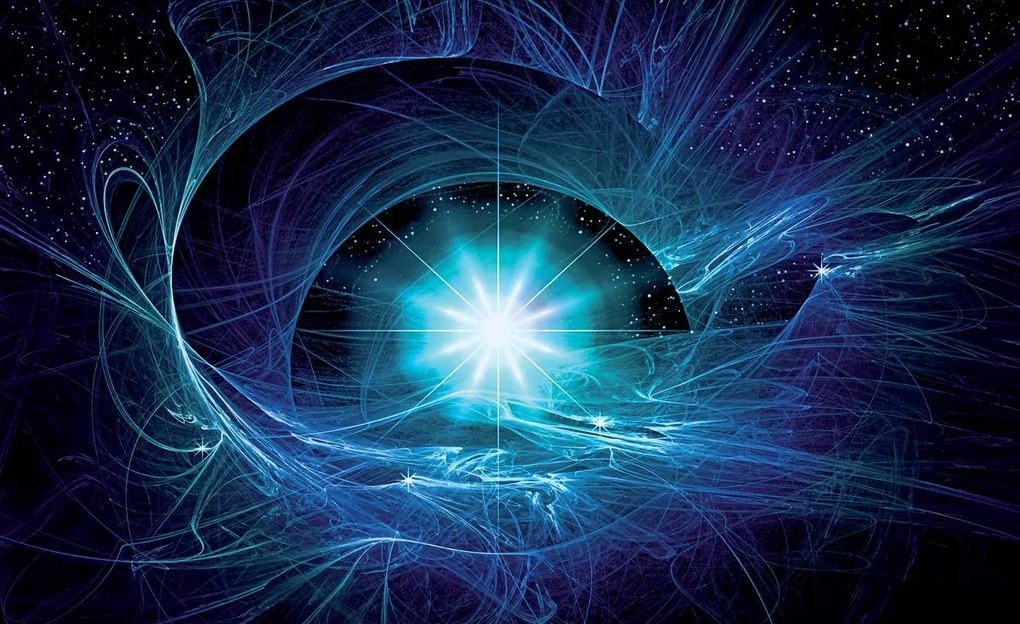 Fototapet - Supernova albastră abstractă (254x184 cm)