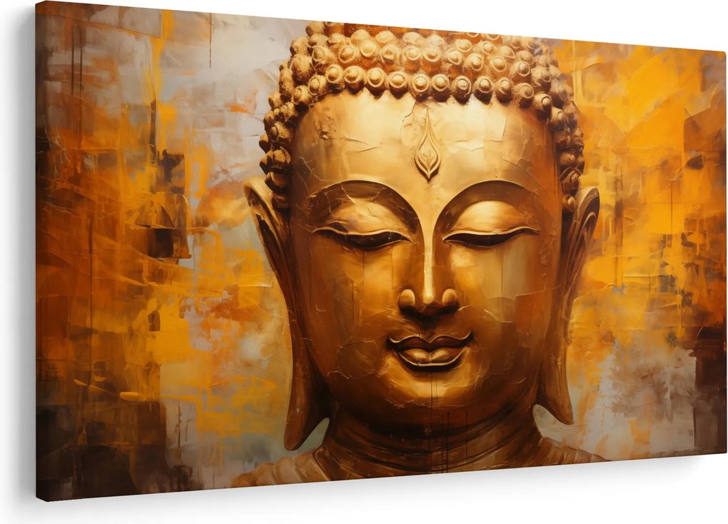 Tablou - Buddha, pictură în ulei (90x60 cm)