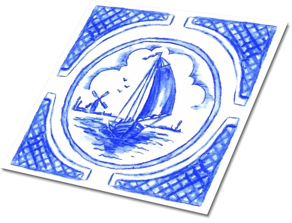 Plăcile de vinil Azulejos barca