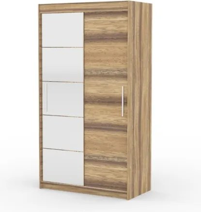 Dulap cu usi glisante si oglinda 120x215 cm, Esti, ADRK Furniture (Culoare: Murano)