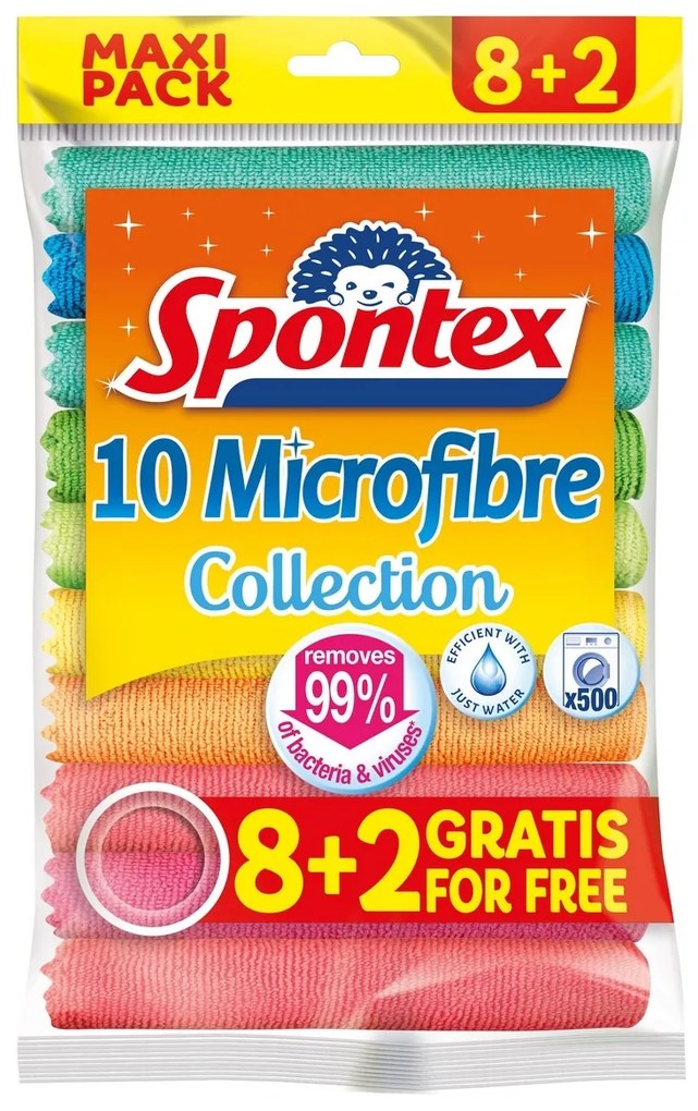 Lavete Spontex Microfiber 8+2