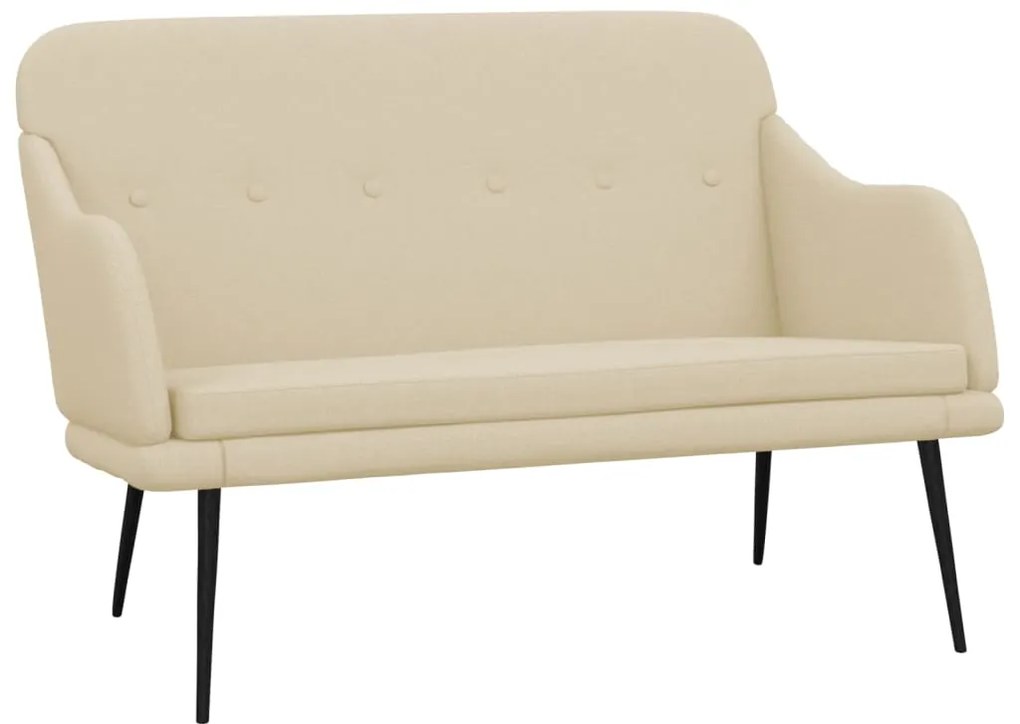 351489 vidaXL Bancă, crem, 110x76x80 cm, textil