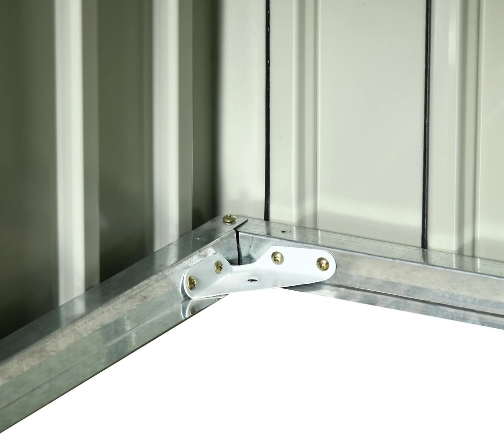 Outsunny Adăpost pentru mașina de tuns iarba robotică, garaj pentru robot, shed din oțel gri | Aosom Romania