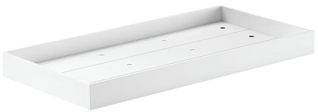 Set Mobilier Camera Copii Forrest Beech, Pat Căsuță 90x200 cm, Sertar Pat și Barieră Suplimentară, din Lemn Masiv de Fag, Alb – Vipack