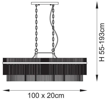 Lustră pe lanț Endon 112573 MARIETTA 4xE14/6W/230V alamă/transparent