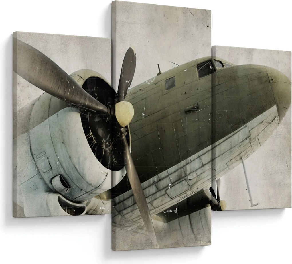 Tablou - Avion vechi cu elice (90x60 cm)