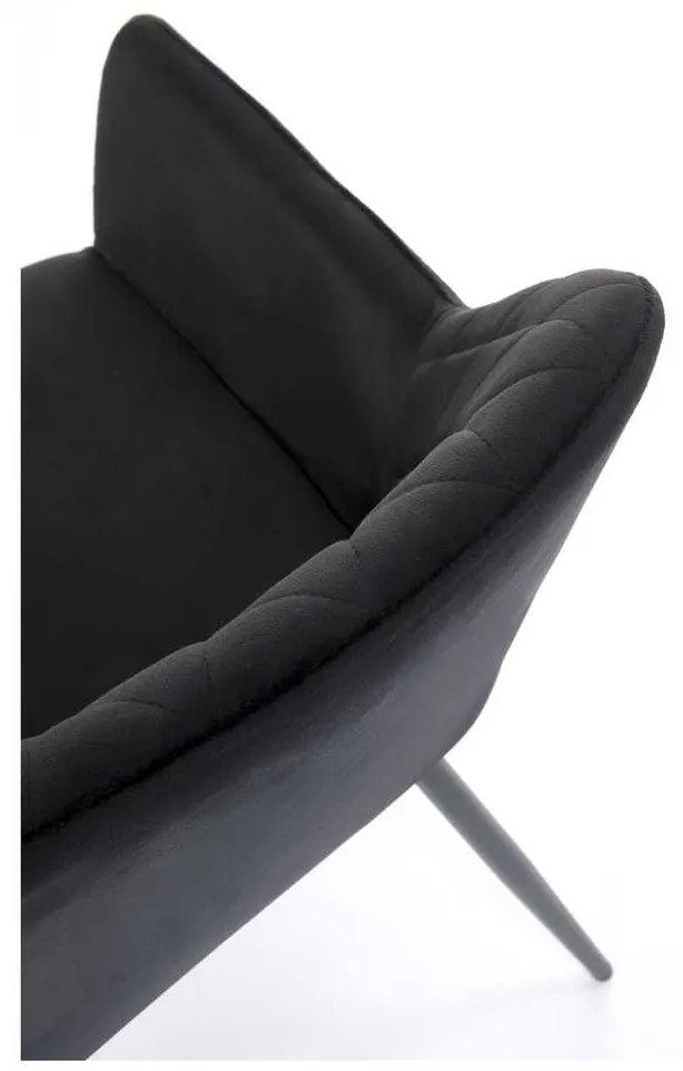 Scaun de bucătărie Kinzie, negru