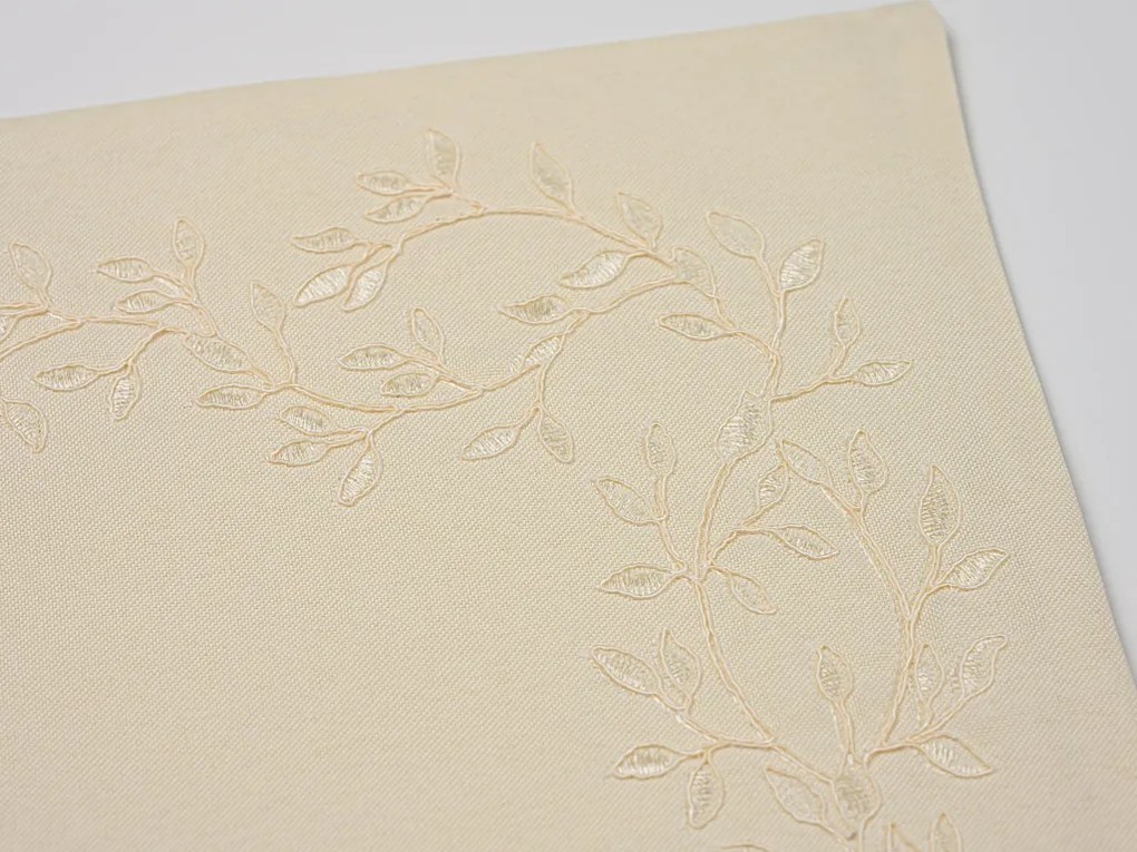 Husa de perna decorativa CHAPLET FLORAL 40x40 cm, crem