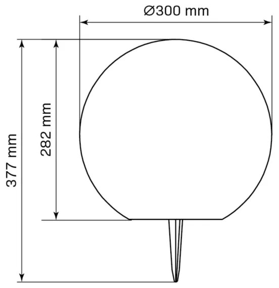 Lampă solară LED RGBW BALL 30 cm, 3,2V 500 mAh, IP65 + telecomandă