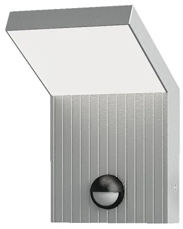 Brilagi - Aplică de perete LED pentru exterior cu senzor RIANO, LED/8W/230V, argintie