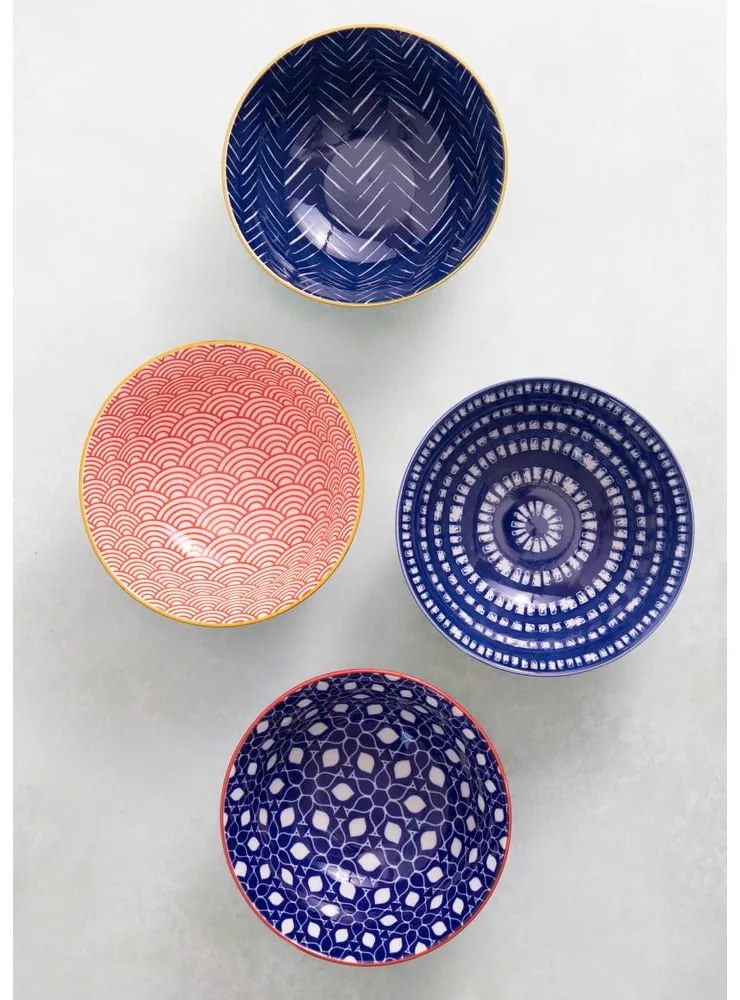 Set de 4 boluri ceramice Kitchen Craft, ø 16,5 cm