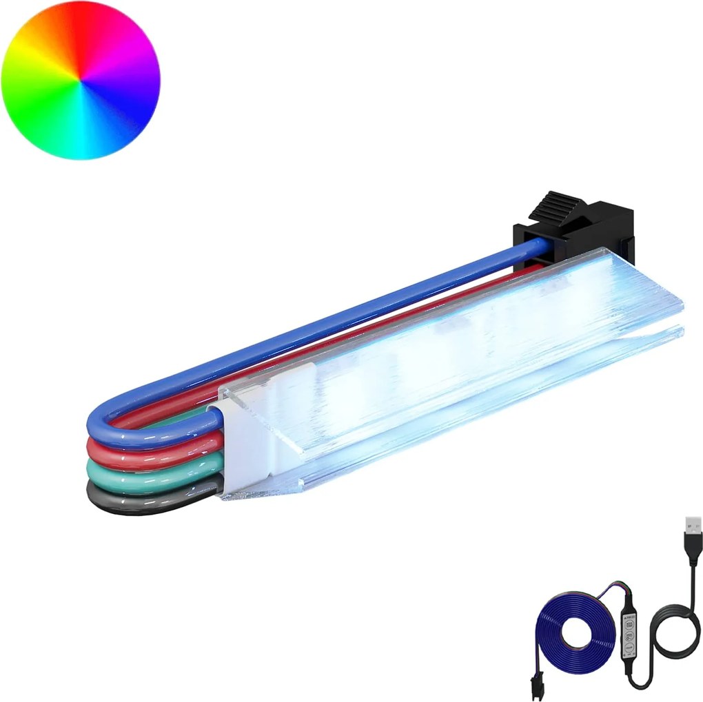 vidaXL Bandă LED 12 pcs Negru și Alb 1745 mm Cupru și Plastic