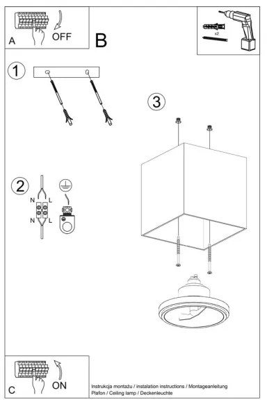 Lampă spot BLAKE 1xGU10/40W/230V