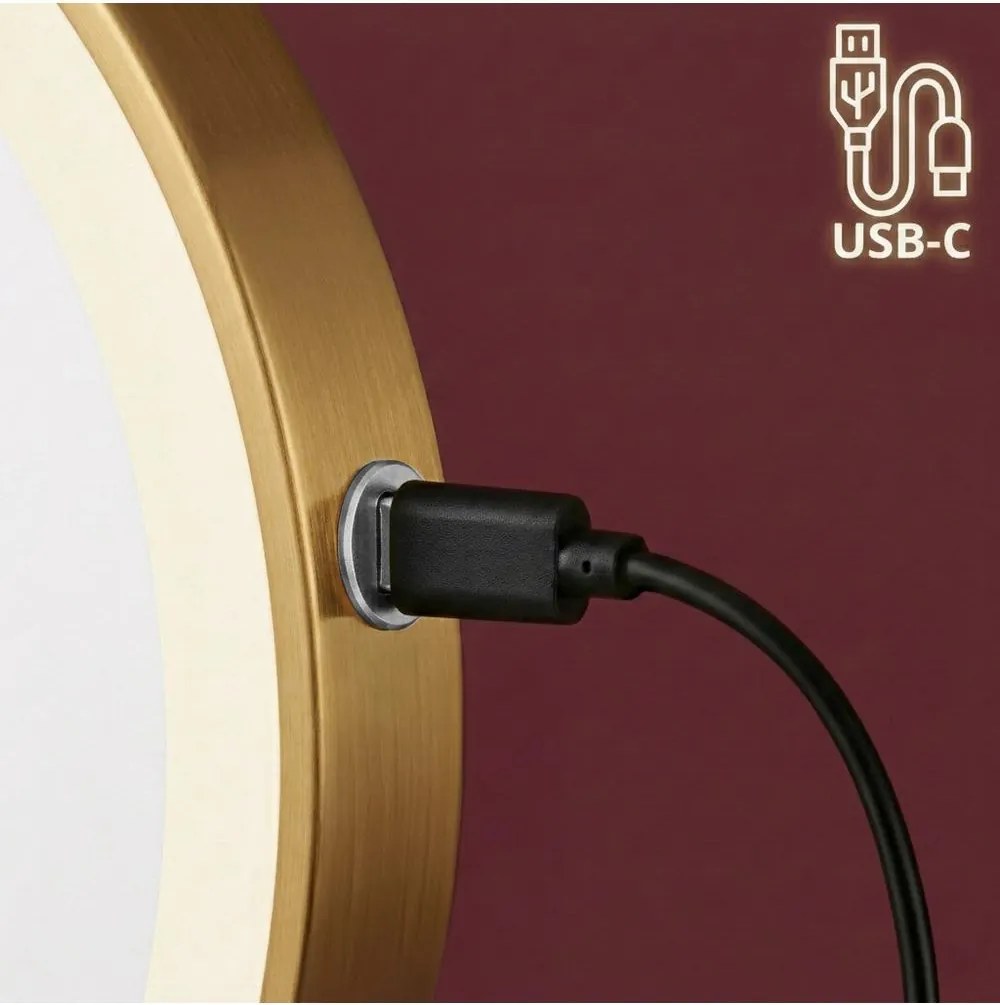 Oglinda LED Glow Old auriu periat