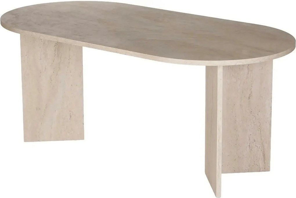 Masa SABLIN, travertin, PAL laminat, 180x90x75 cm