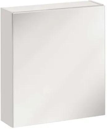 Dulap suspendat cu oglindă Twist White,50x55x15 cm, pal, alb