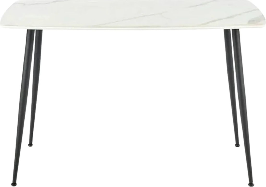Masa MARCO, alb/negru, 120x70x77 cm