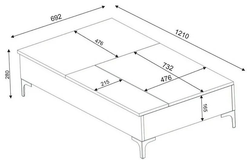 Măsuță de cafea Esinti Walnut