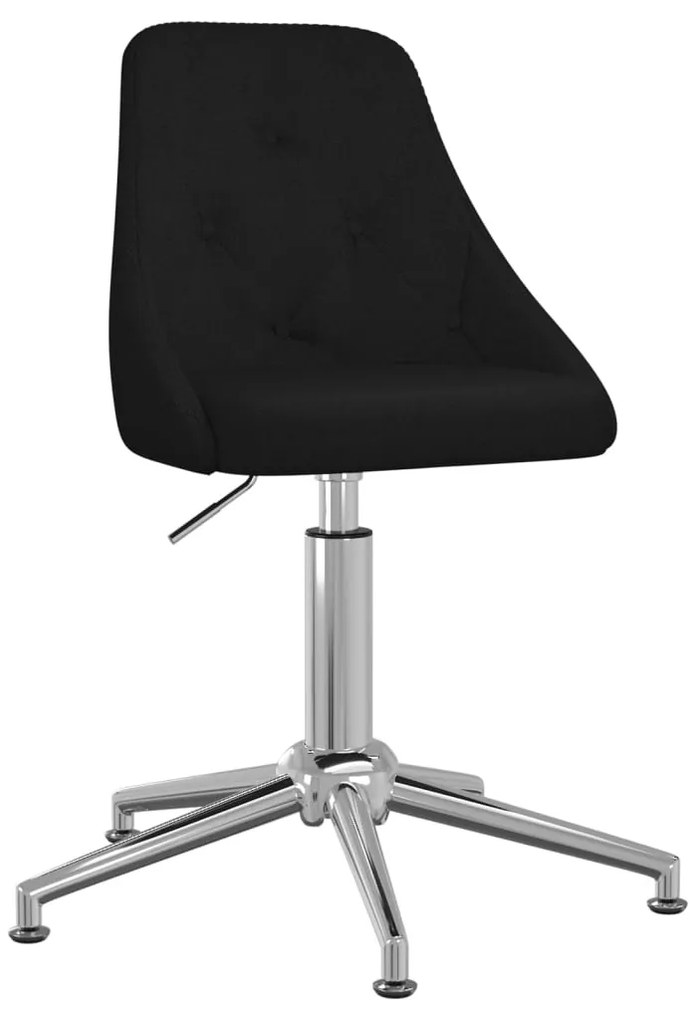 3084774 vidaXL Scaun de bucătărie pivotant, negru, material textil