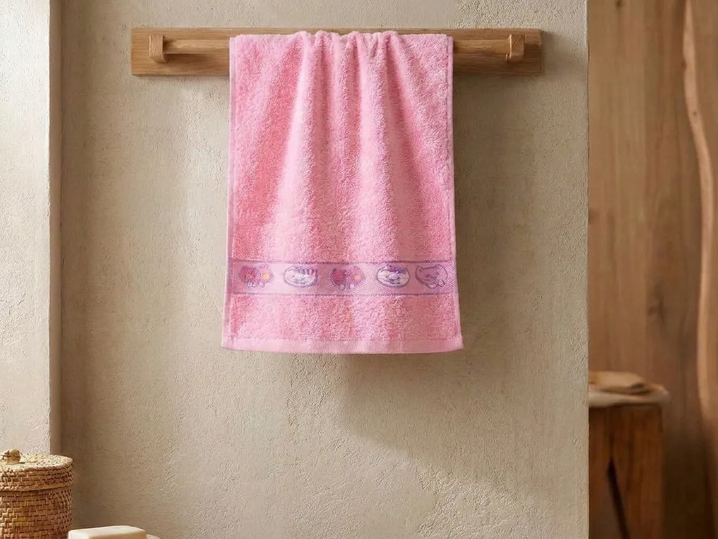 Prosop de maini KIDS pentru copii 30x50 cm roz