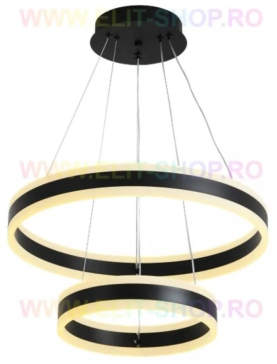 Lustra LED Cu Telecomanda, Elit's Esn1768/500-BK, 204W