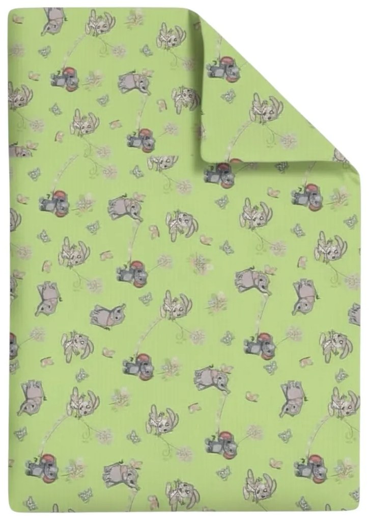 Pilota din bumbac ranforce cu Iepurasi pentru pat 2-8 / 2-12 ani - ASC6427968007560