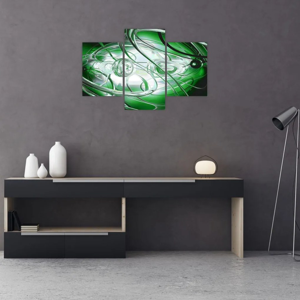 Tabloul abstract verde (90x60 cm)