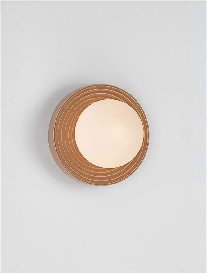 Aplica baie protectie IP44, Portelan, Caramel, ORBIQUE 22cm