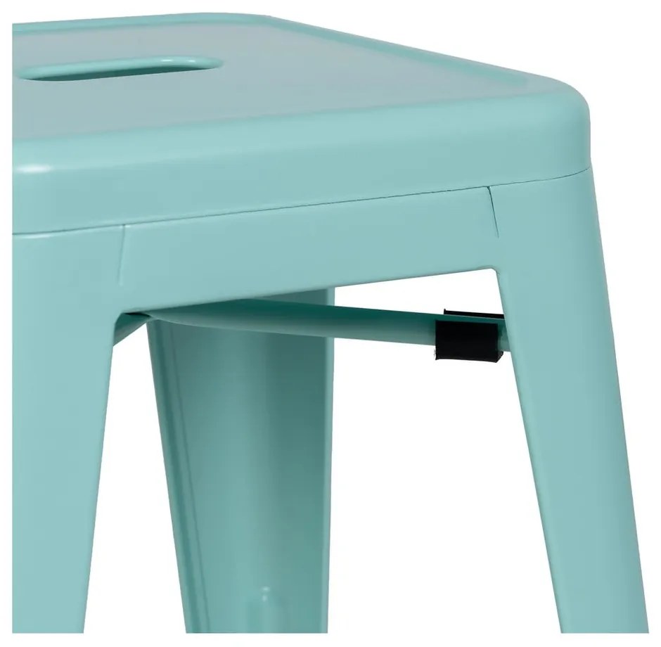 Set de scaune de bar turcoaz 2 buc. din metal (înălțime șezut 61 cm) – Ixia