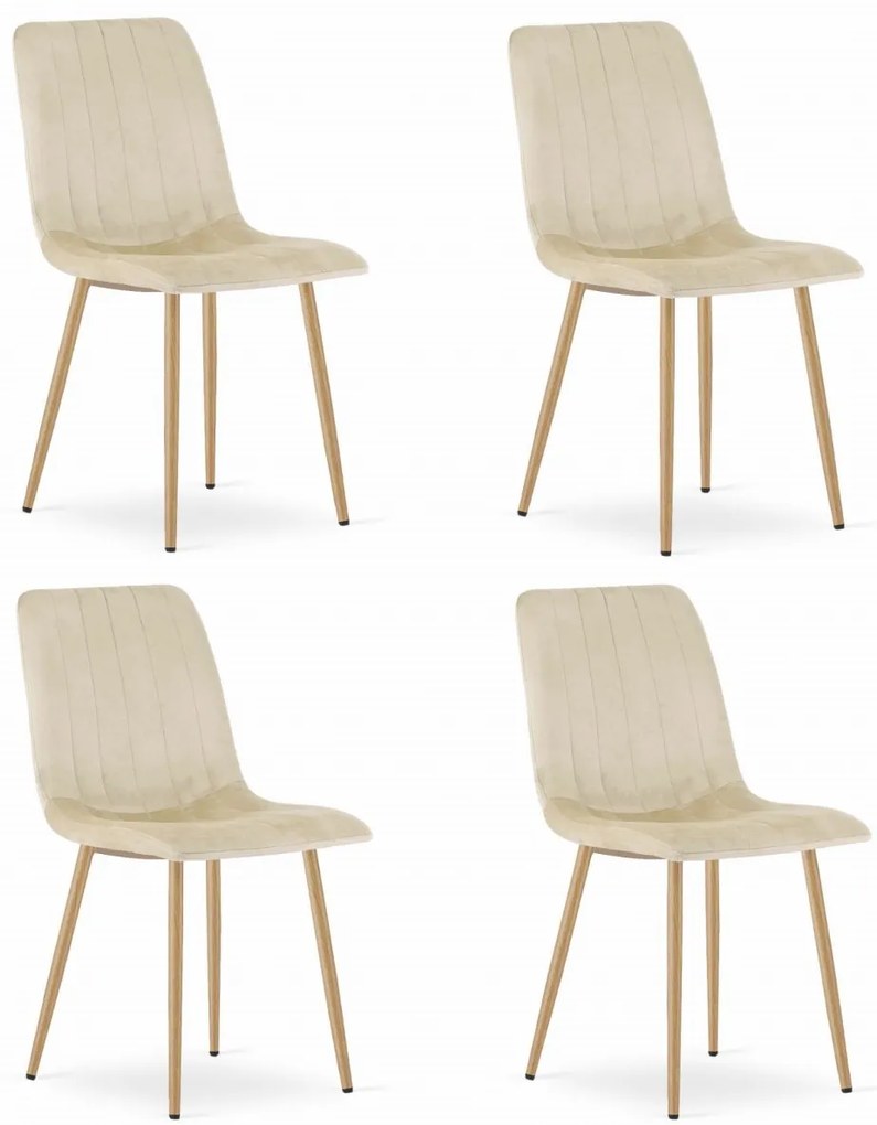 OFERTA Scaun de catifea crem LAVA calitate II.