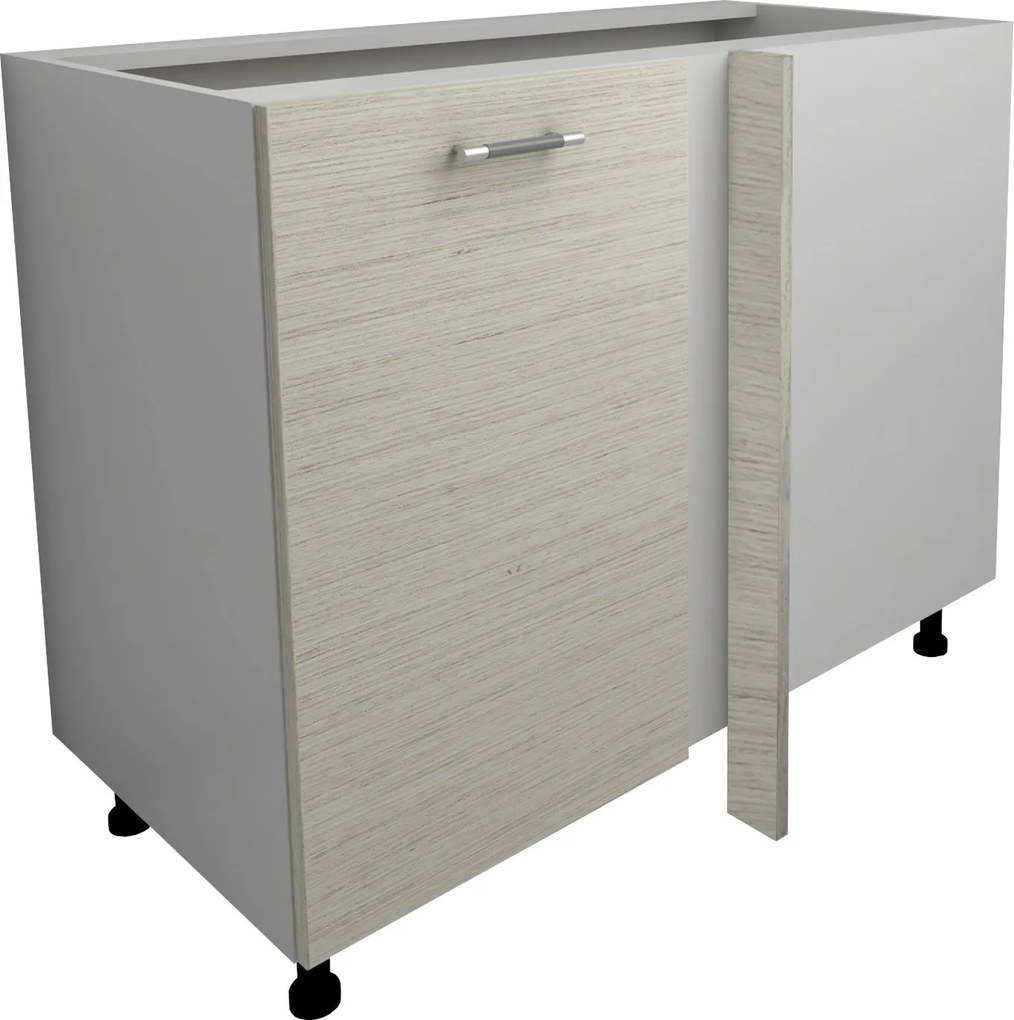 Corp Baza Colt Lecce, Lemn Alb/Alb, 98 x 50 x 80 cm