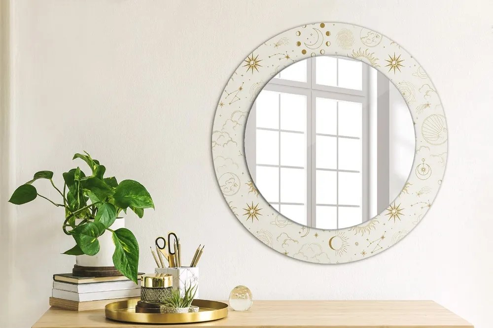 Oglinda cu decor rotunda Model ezoteric mistic
