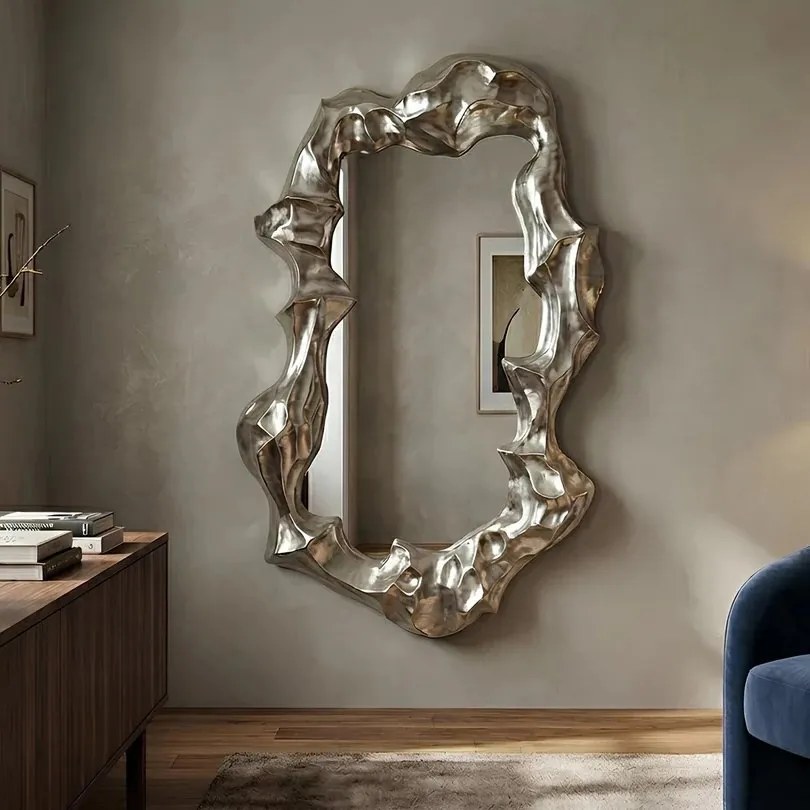 Oglinda decorativa VENETIA 150cm argintiu