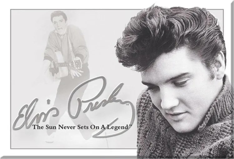 Placă metalică ELVIS PRESLEY- The Sun Never Sets On A Legend