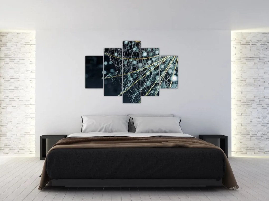 Tablou - Floare cu pânză de pâianjen (150x105 cm)